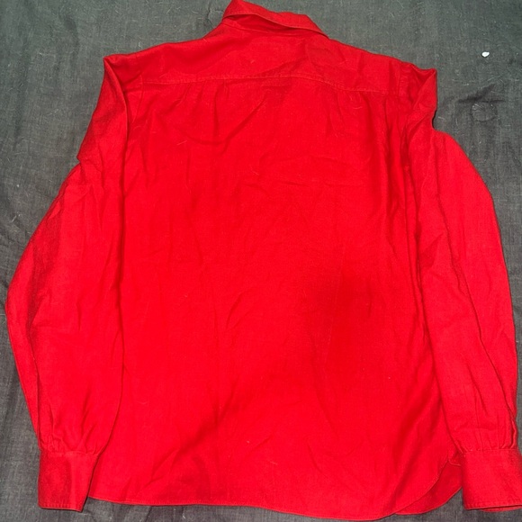 Vintage Abercrombie and Fitch Button up shirt collared size 12 Red Woman’s - Picture 7 of 8